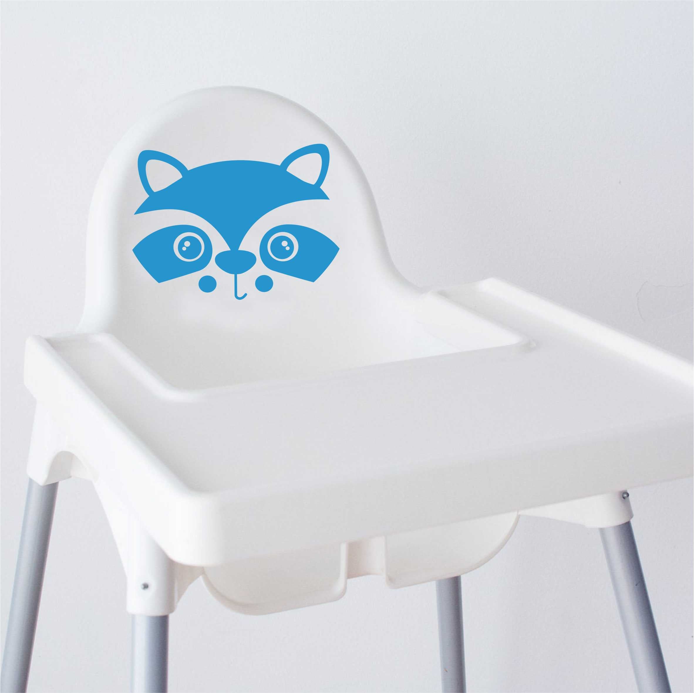 Aufkleber Sticker Waschbär passt für IKEA ANTILOP MAMMUT Kinderstuhl Hocker Kinder - FOTOFOL