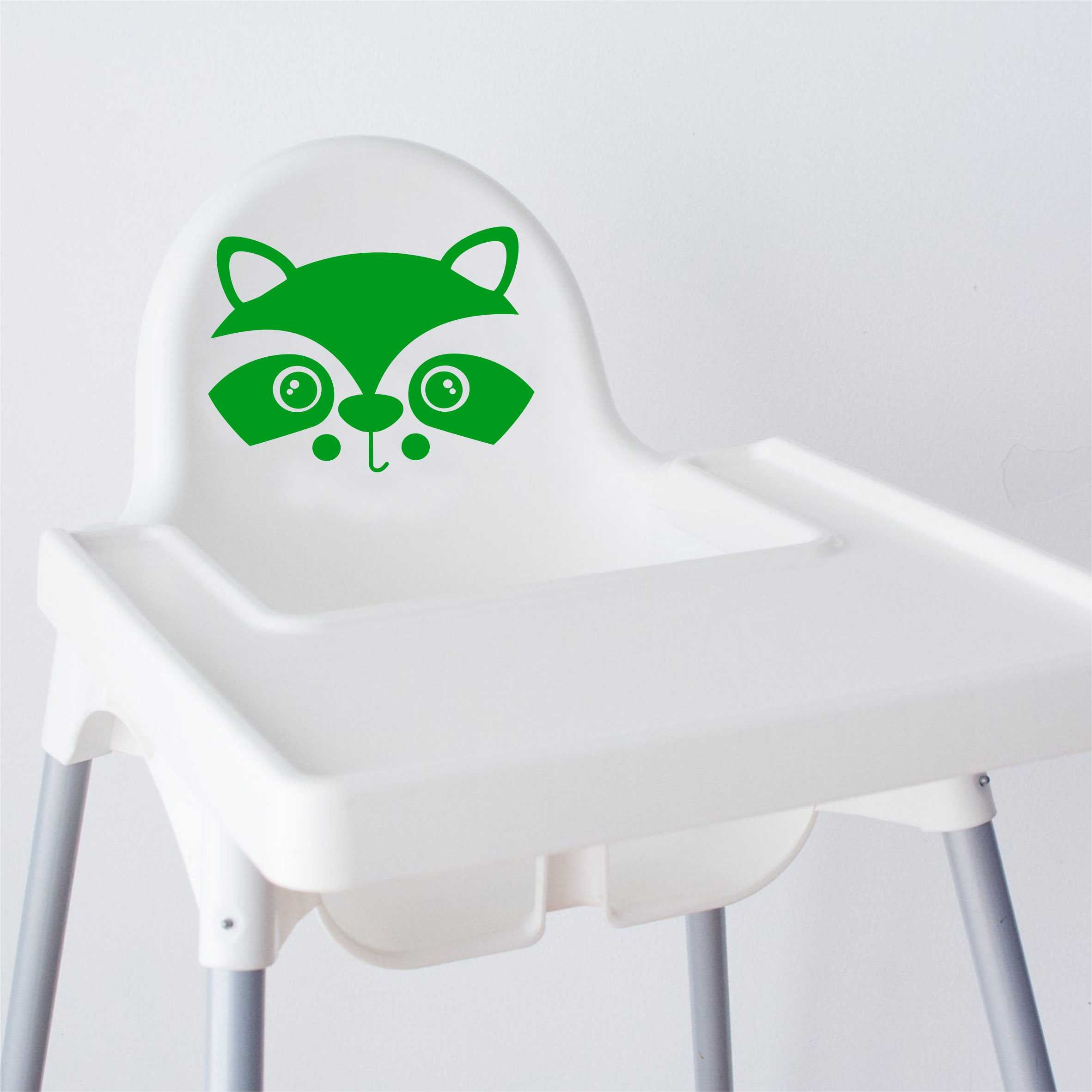 Aufkleber Sticker Waschbär passt für IKEA ANTILOP MAMMUT Kinderstuhl Hocker Kinder - FOTOFOL