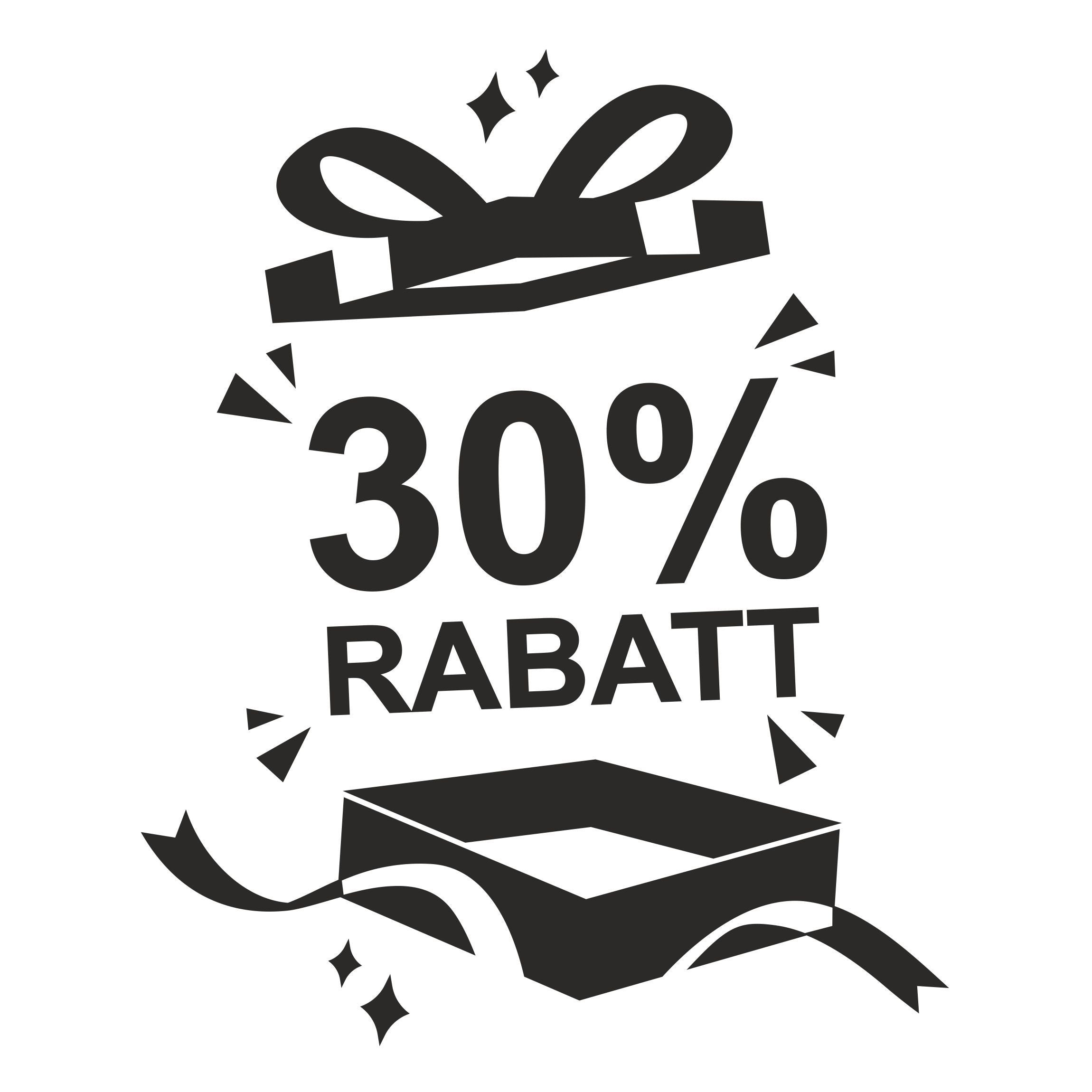 Schaufenster Folie Geschenk Prozente Rabatt Schaufensterbeschriftung Laden Geschäft - FOTOFOL