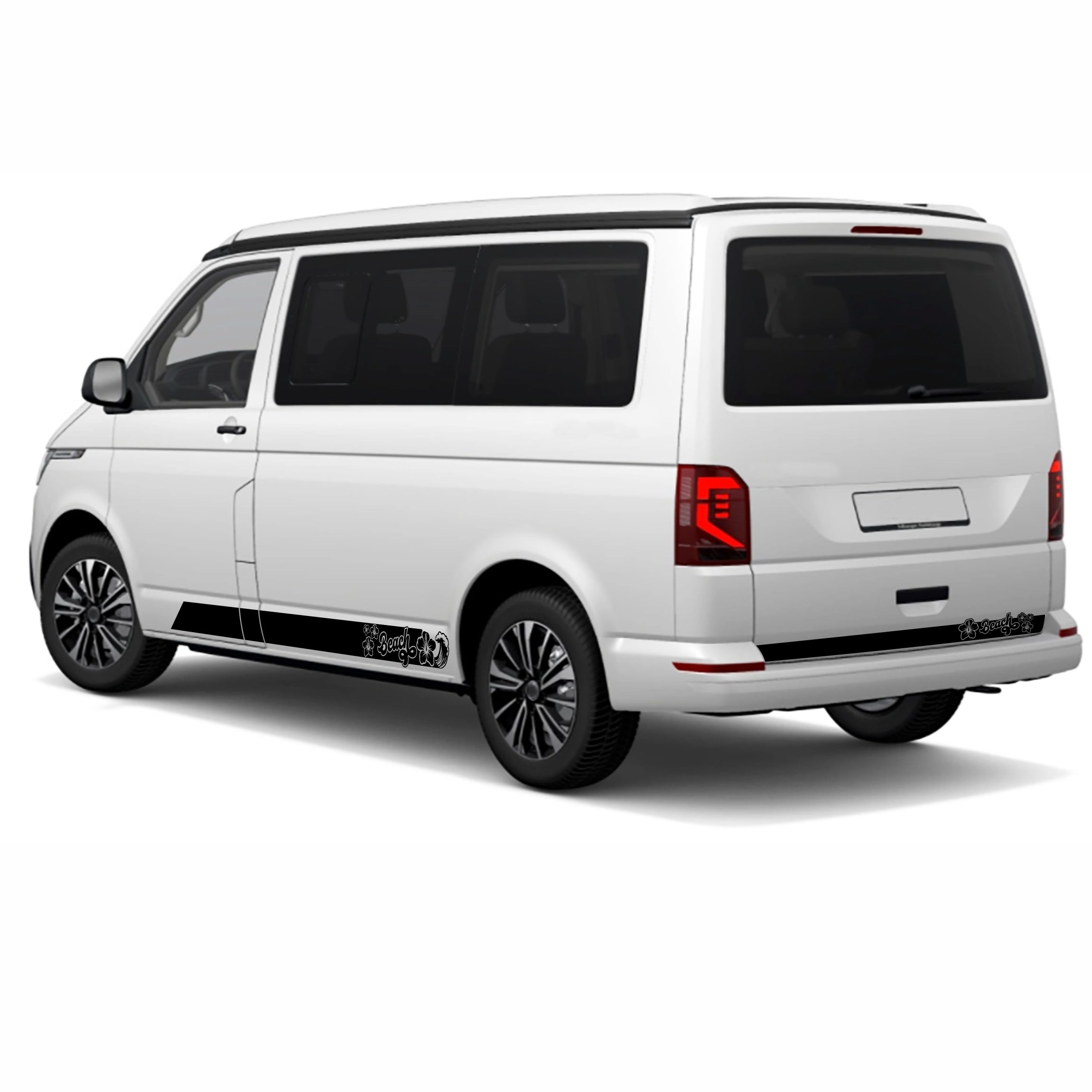 Seitenstreifen passend für VW California Beach T6.1, T6, T5, Seitenaufkleber Autoaufkleber