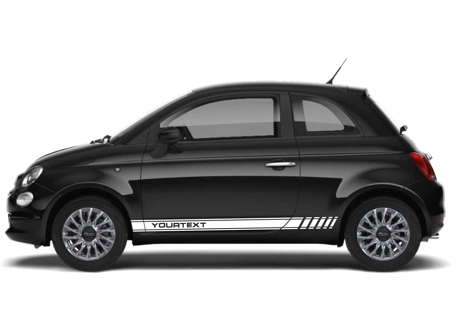 Seitenstreifen Aufkleber Set passend für Fiat Abarth 500 595 - Dekorstreifen online kaufen - FOTOFOL