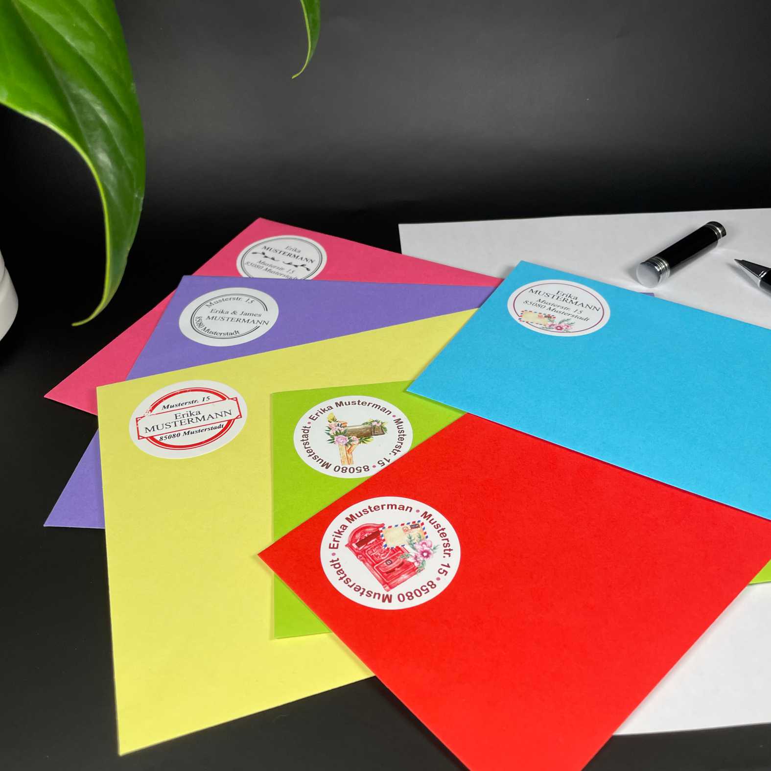 Personalisierte Adressaufkleber - Personalisierte Aufkleber mit Name und Adresse - 24 Stück - 4,5cm