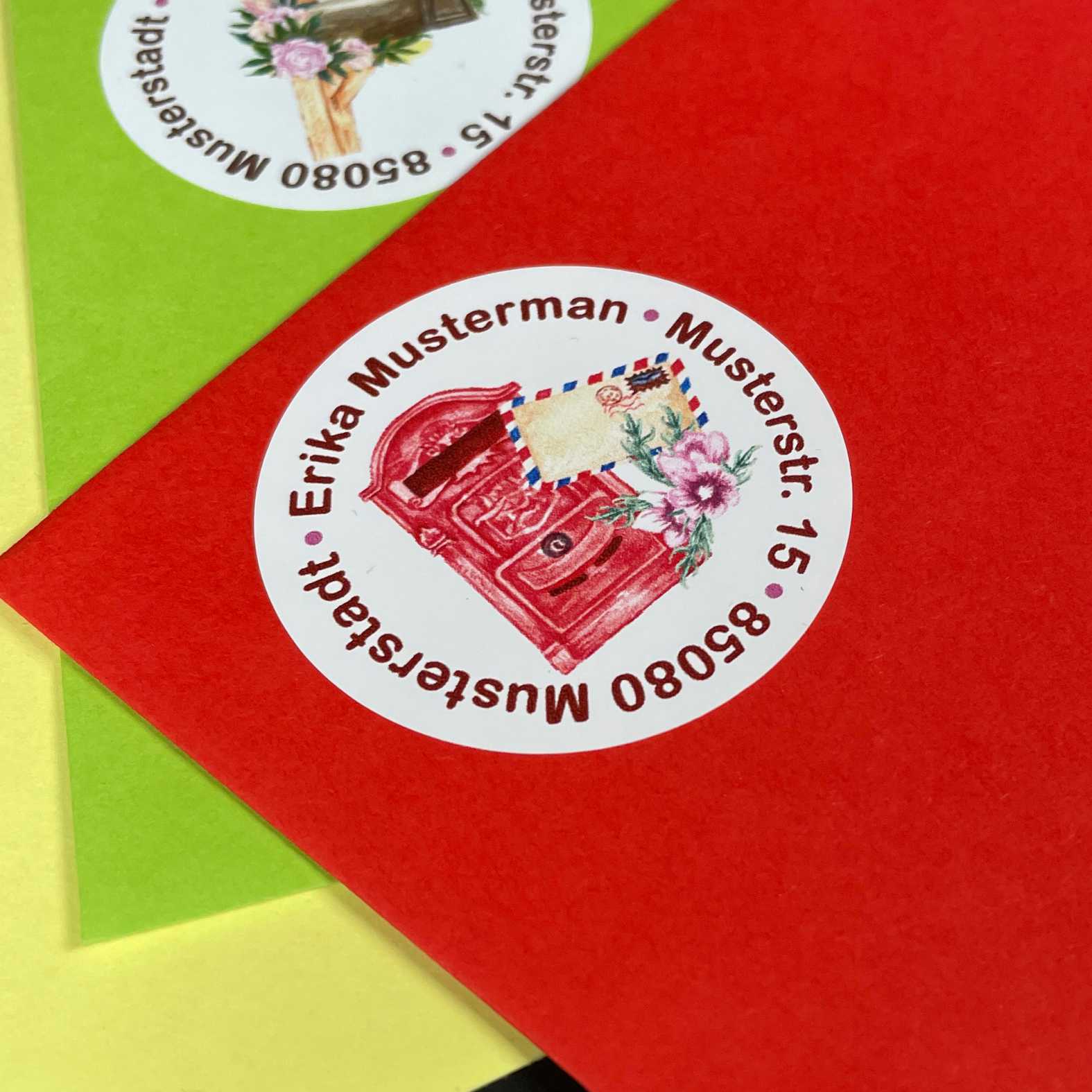 Personalisierte Adressaufkleber - Personalisierte Aufkleber mit Name und Adresse - 24 Stück - 4,5cm