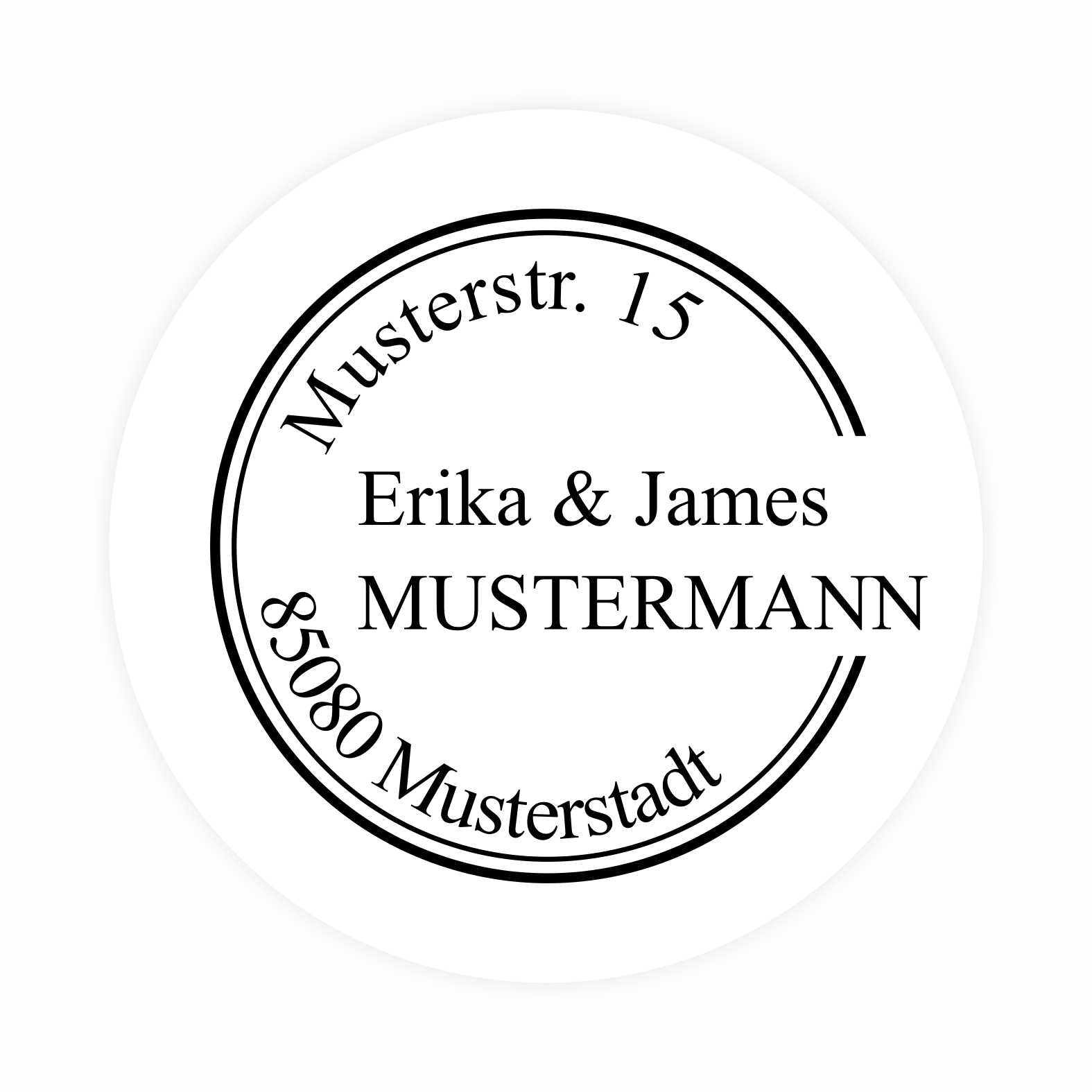 Personalisierte Adressaufkleber - Personalisierte Aufkleber mit Name und Adresse - 24 Stück - 4,5cm