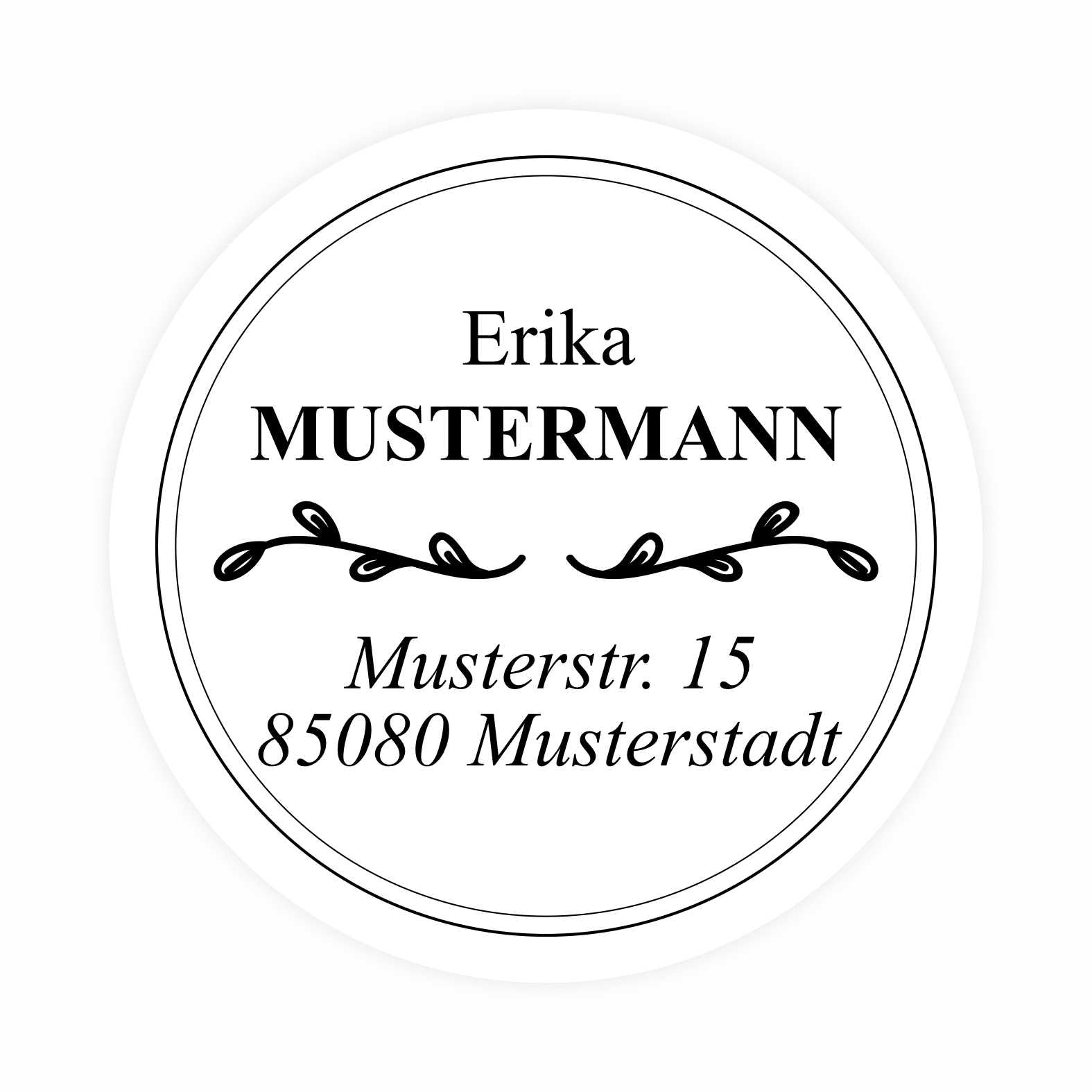 Personalisierte Adressaufkleber - Personalisierte Aufkleber mit Name und Adresse - 24 Stück - 4,5cm