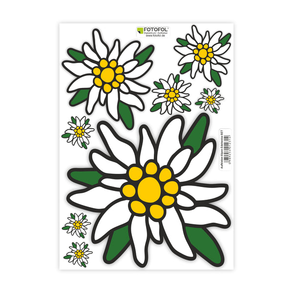 Aufkleber SET Alpen Edelweiss Bayern Sticker