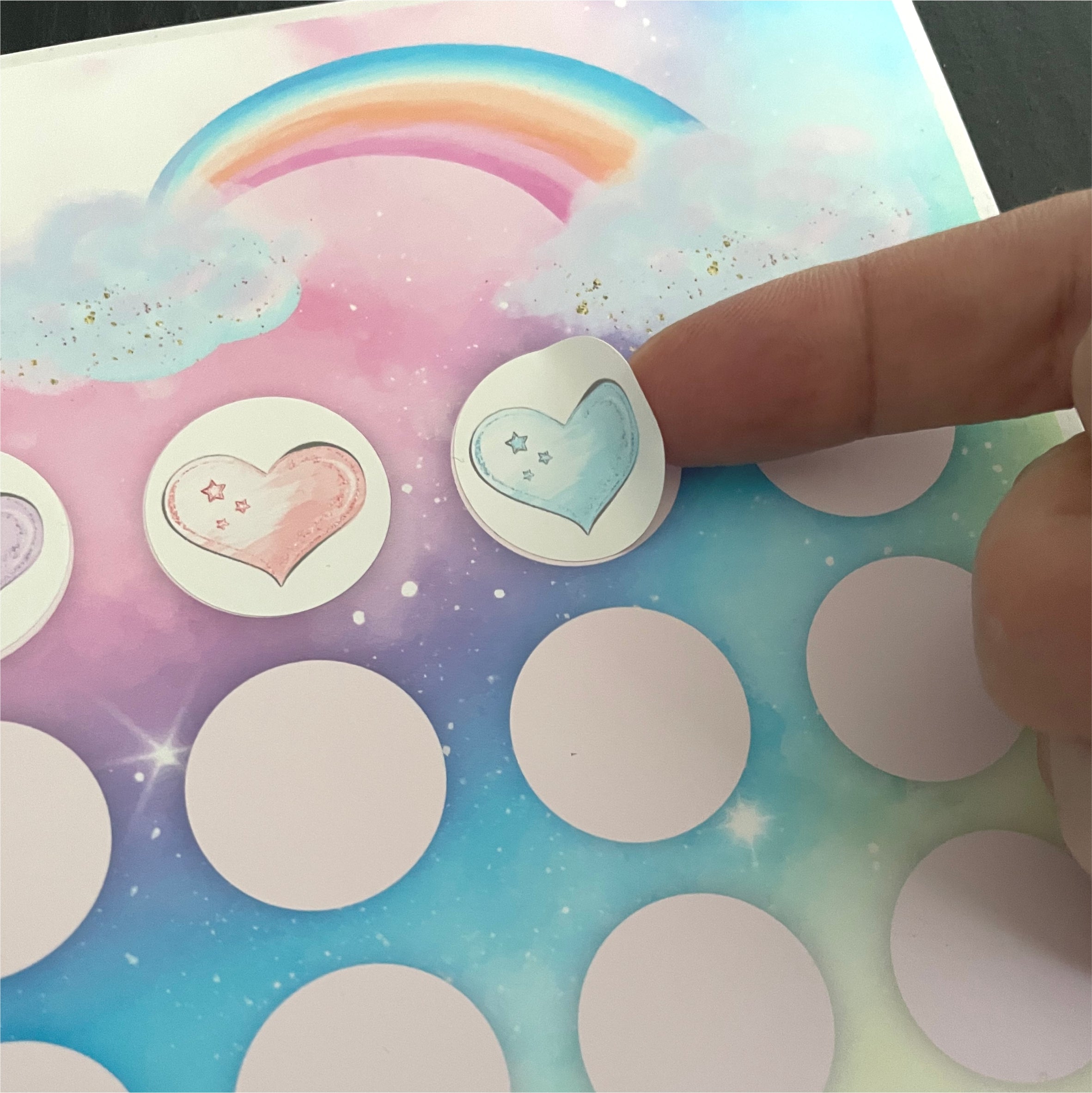 Aufkleber Set - Belohnungstafel für Kinder - mit tollen Stickern für Mädchen - Motiv Einhorn