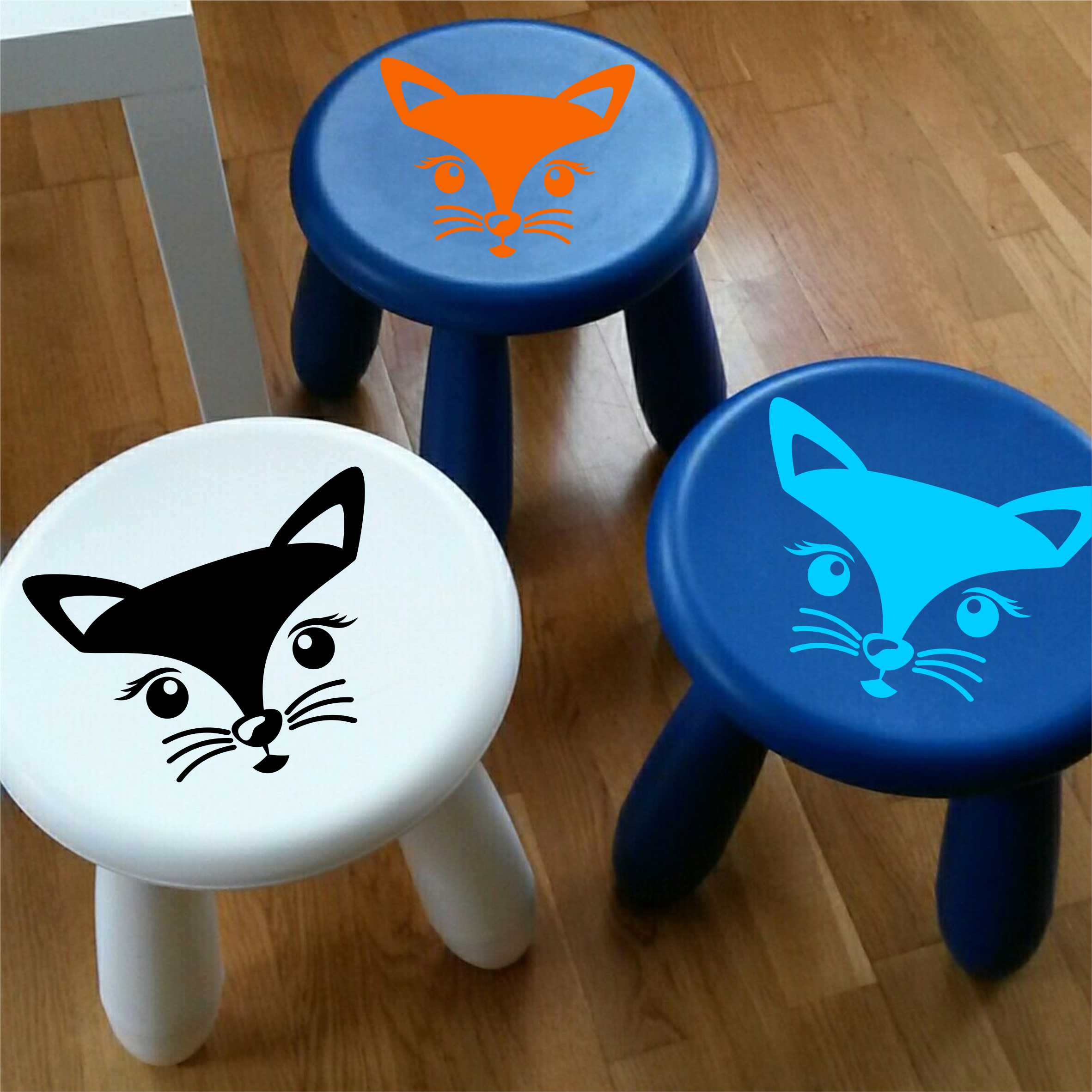 Aufkleber Sticker Katze passt für IKEA ANTILOP MAMMUT Kinderstuhl Hocker Kinder - FOTOFOL