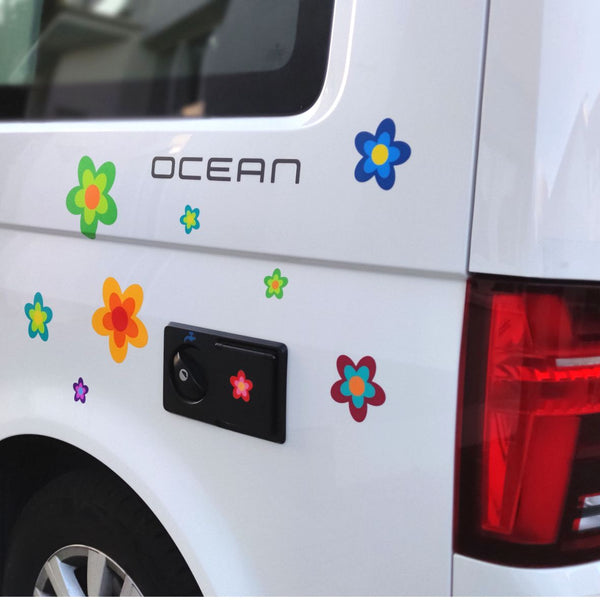 23 Aufkleber Auto Hippie Blumen Flower Power Sommer