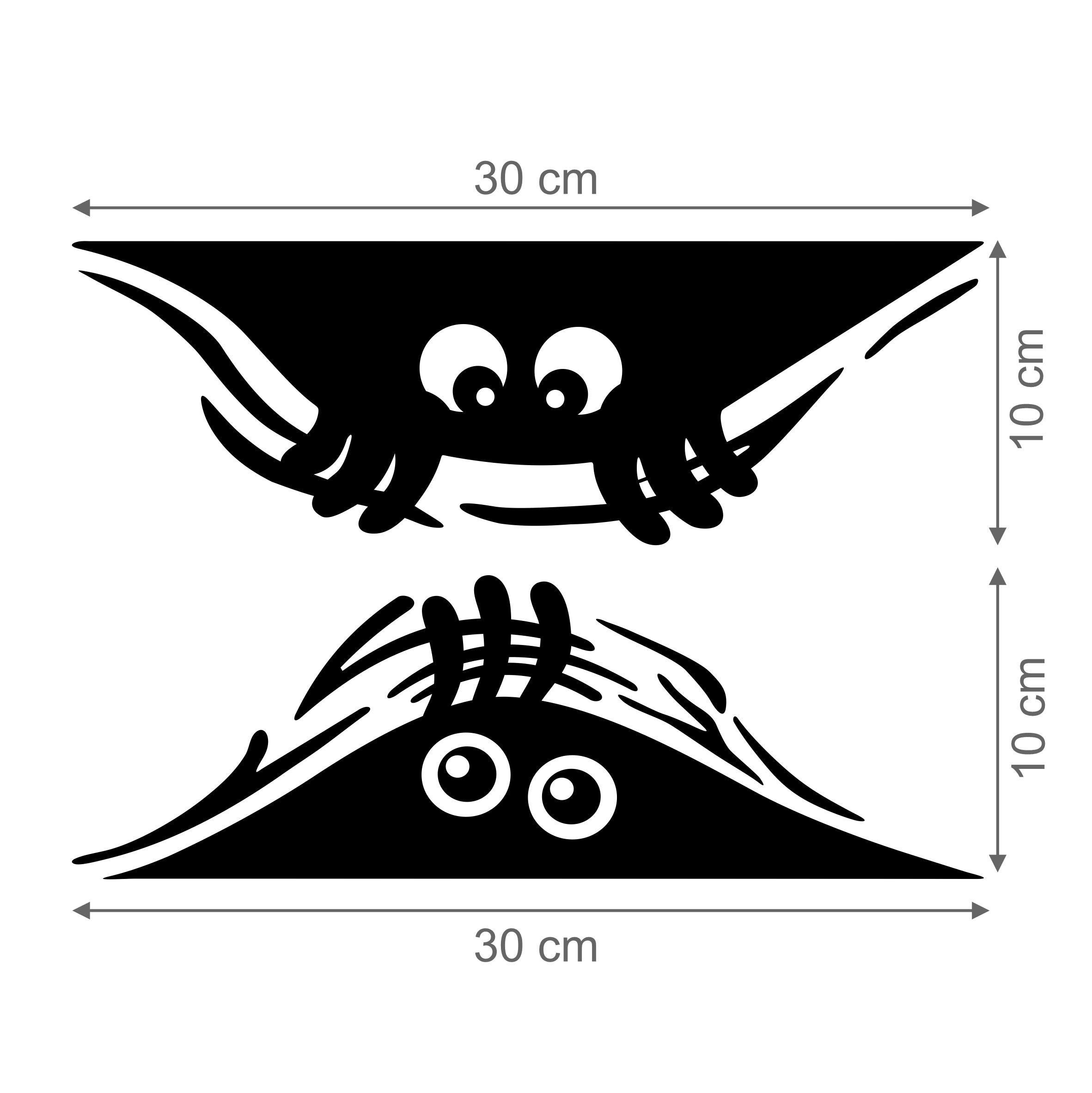Kleines Monster Autoaufkleber Autosticker Set - Kofferraum Aufkleber - FOTOFOL