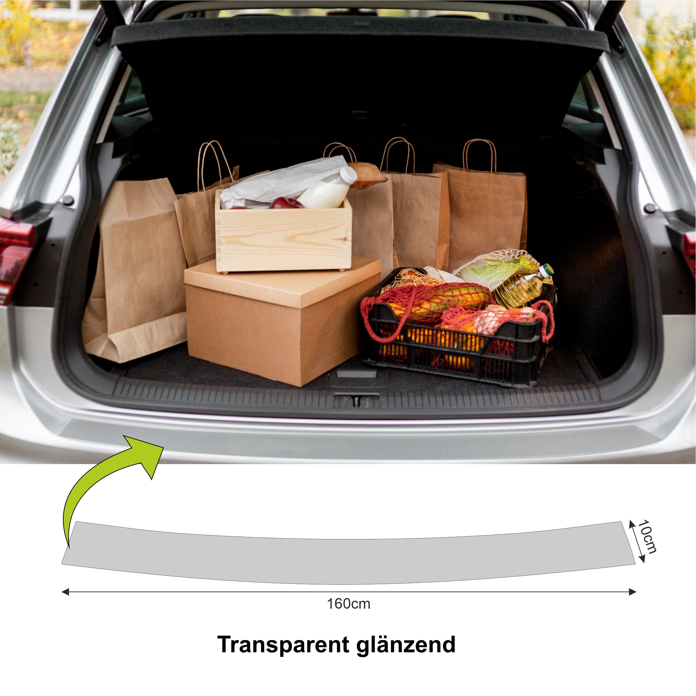 Schutzfolie Auto Ladekante Universal 160cm x 10cm