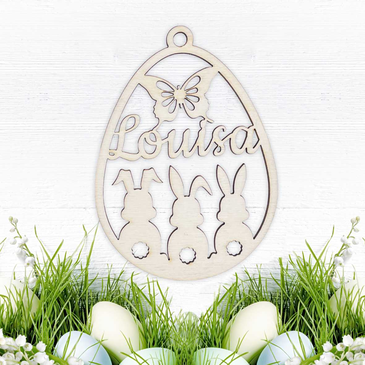 Osterschmuck - Anhänger Ostereier mit Wunschnamen - Ostern Ei personalisiert