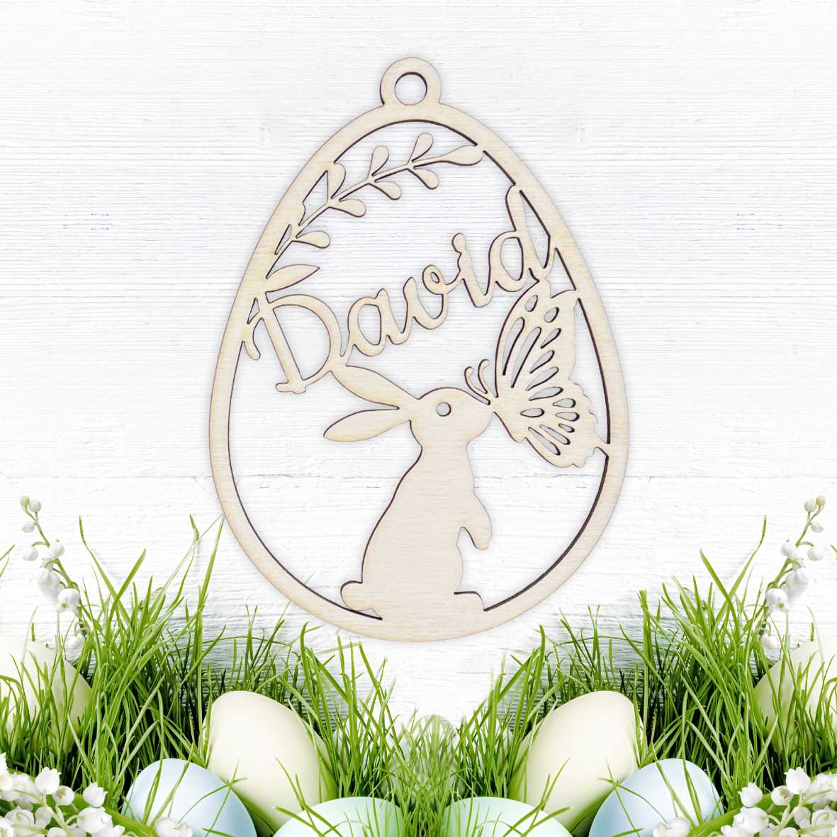 Osterschmuck - Anhänger Ostereier mit Wunschnamen - Ostern Ei personalisiert