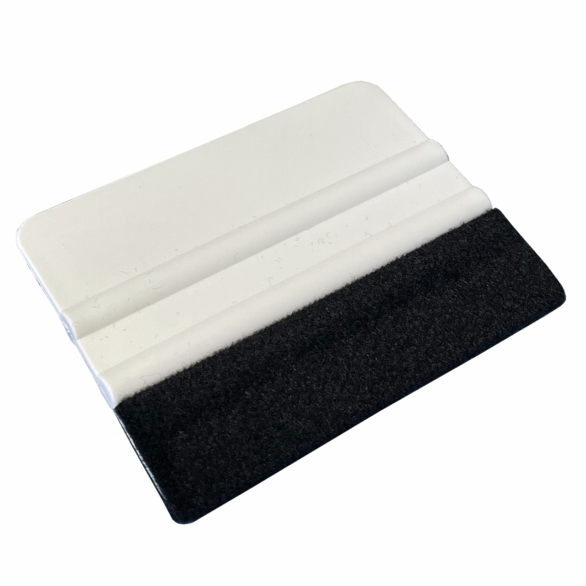 Rakel [10x7,3cm] mit Filzkante als Werkzeug für Folierung von: Autofolie, Wrapping Folie,  Möbelfolie, Fensterfolie -Weiß - FOTOFOL