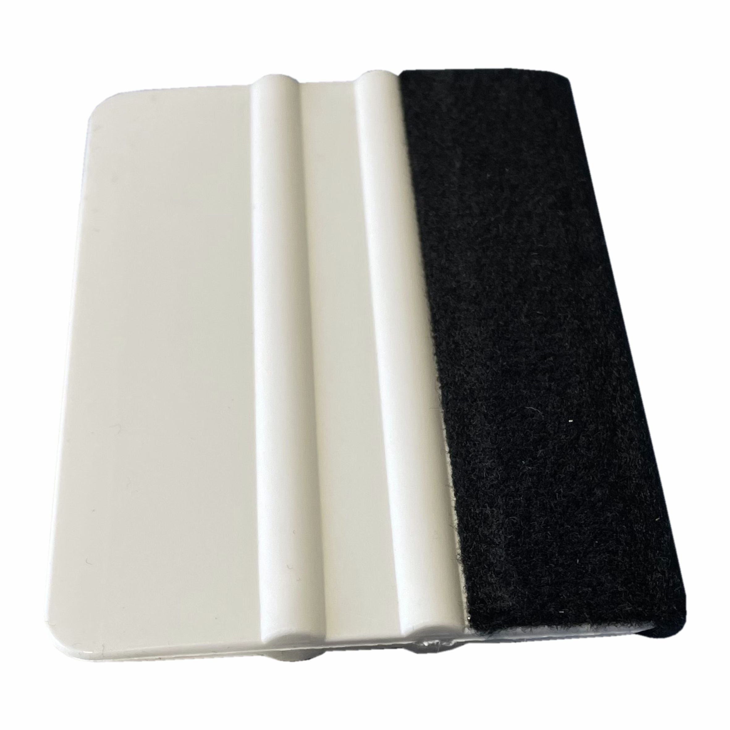 Rakel [10x7,3cm] mit Filzkante als Werkzeug für Folierung von: Autofolie, Wrapping Folie,  Möbelfolie, Fensterfolie -Weiß - FOTOFOL