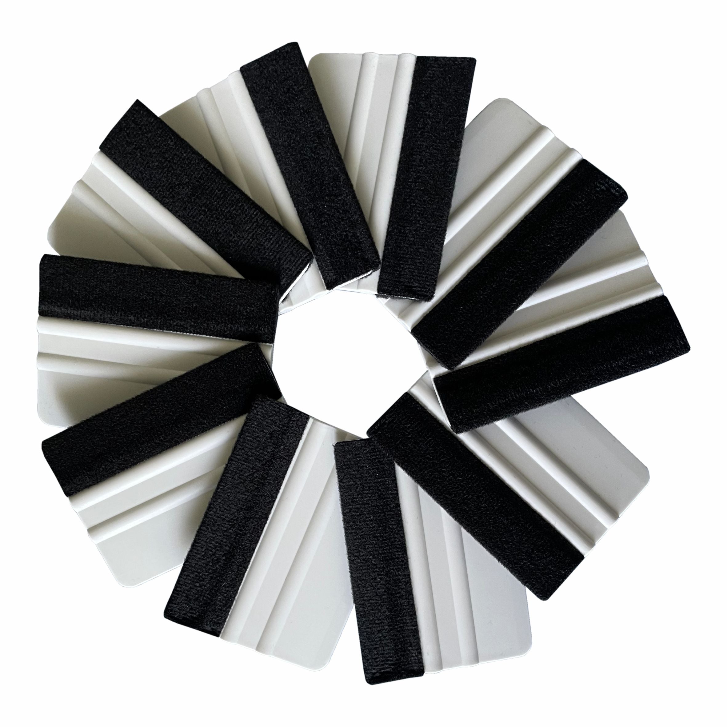 Rakel [10x7,3cm] mit Filzkante als Werkzeug für Folierung von: Autofolie, Wrapping Folie,  Möbelfolie, Fensterfolie -Weiß - FOTOFOL