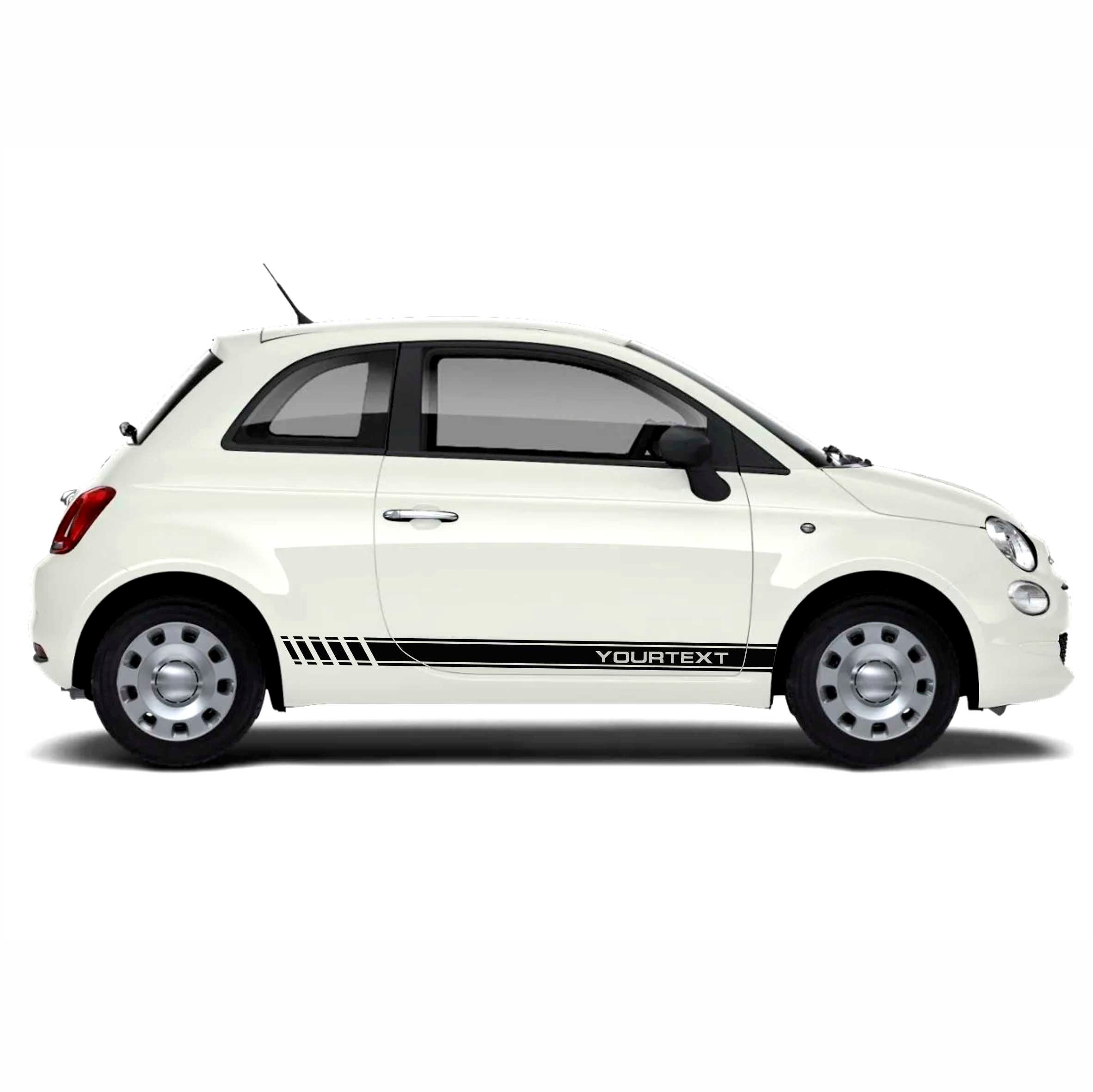 Seitenstreifen Aufkleber Set passend für Fiat Abarth 500 595 - Dekorstreifen online kaufen