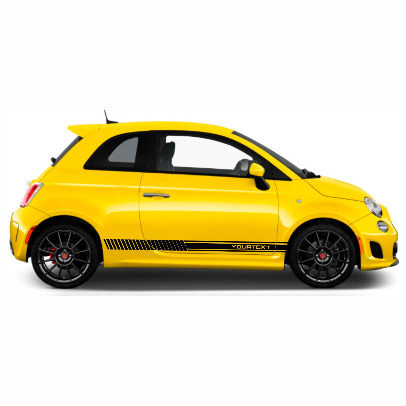 Aufkleber Auto Fiat ABARTH Seitenstreifen Sportstreifen