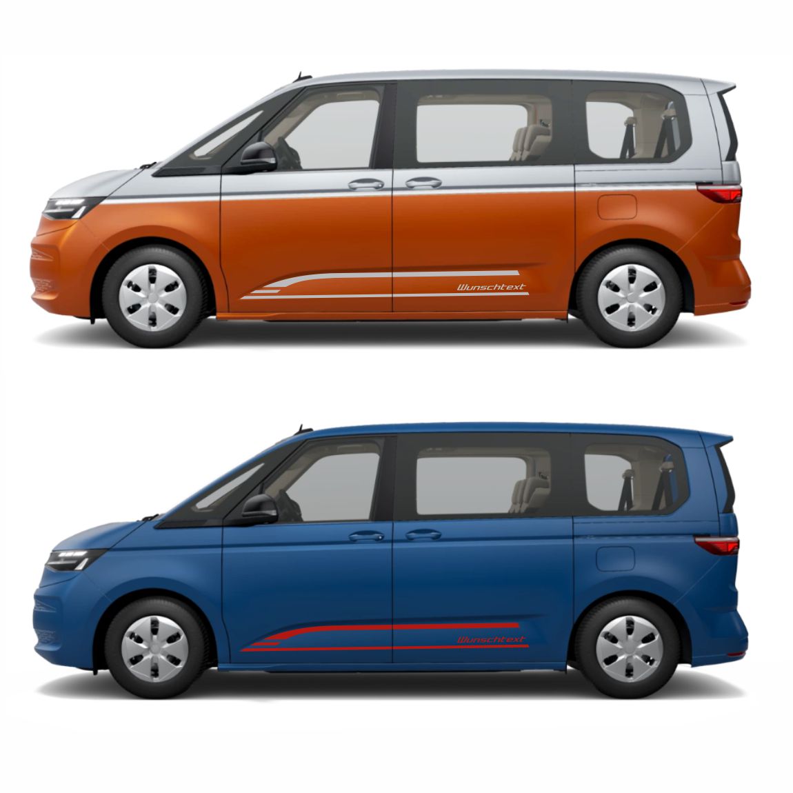 Seitenstreifen Edition mit Wunschtext passend für VW T7 Multivan