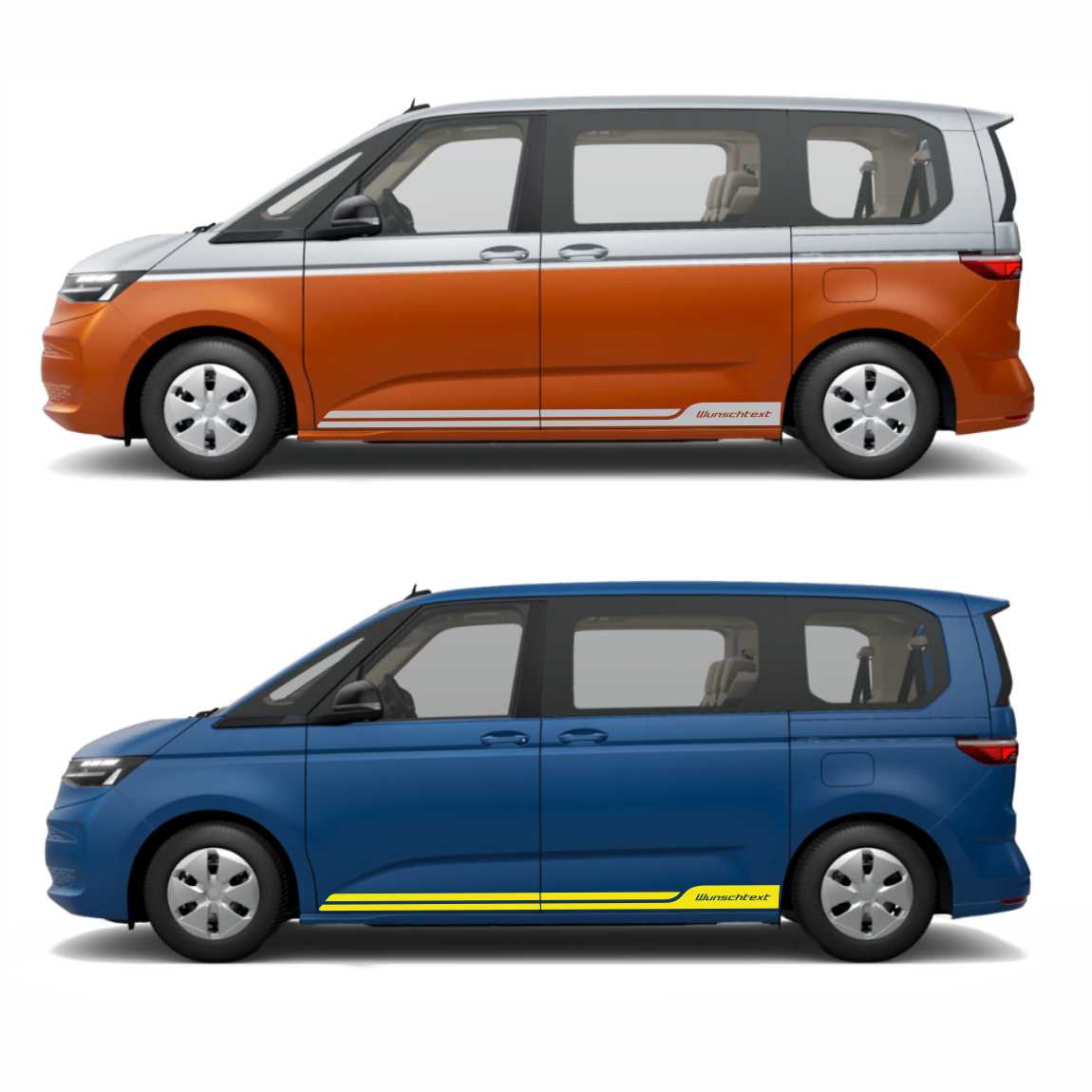 Seitenstreifen Zierstreifen mit Wunschtext passend für VW T7 Multivan
