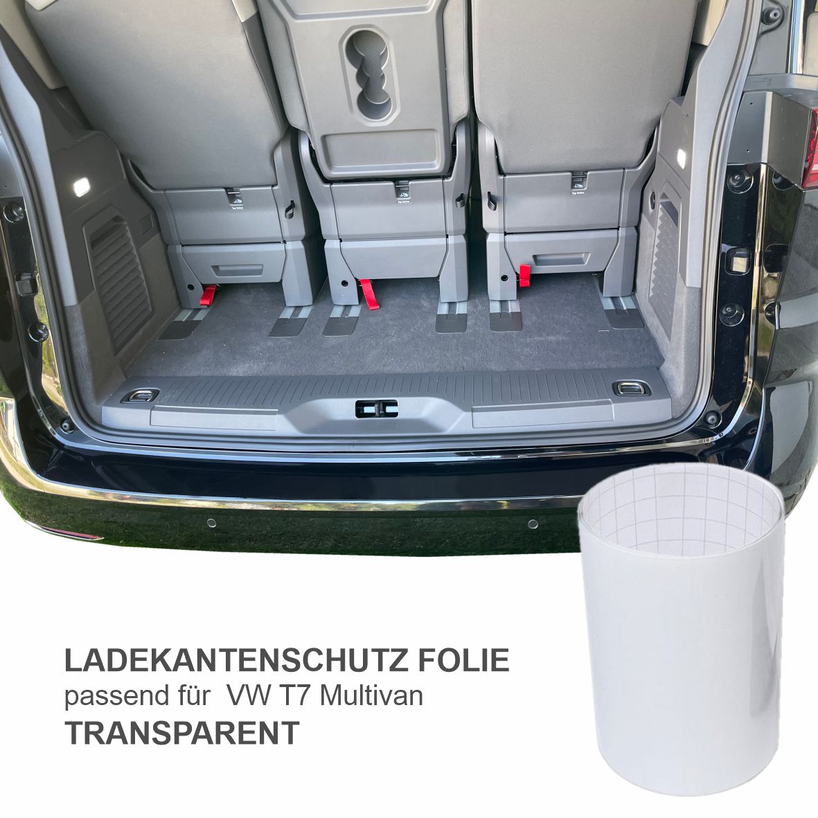 Schutzfolie Auto Ladekante / Stoßstangen Transparent passend für  VW T7 Multivan - Kratzschutz, Lackschutzfolie - FOTOFOL