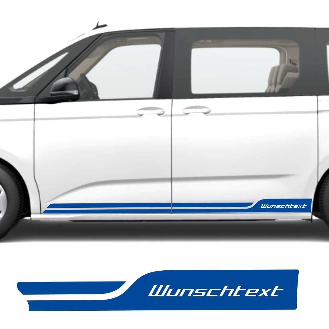 Seitenstreifen Zierstreifen mit Wunschtext passend für VW T7 Multivan
