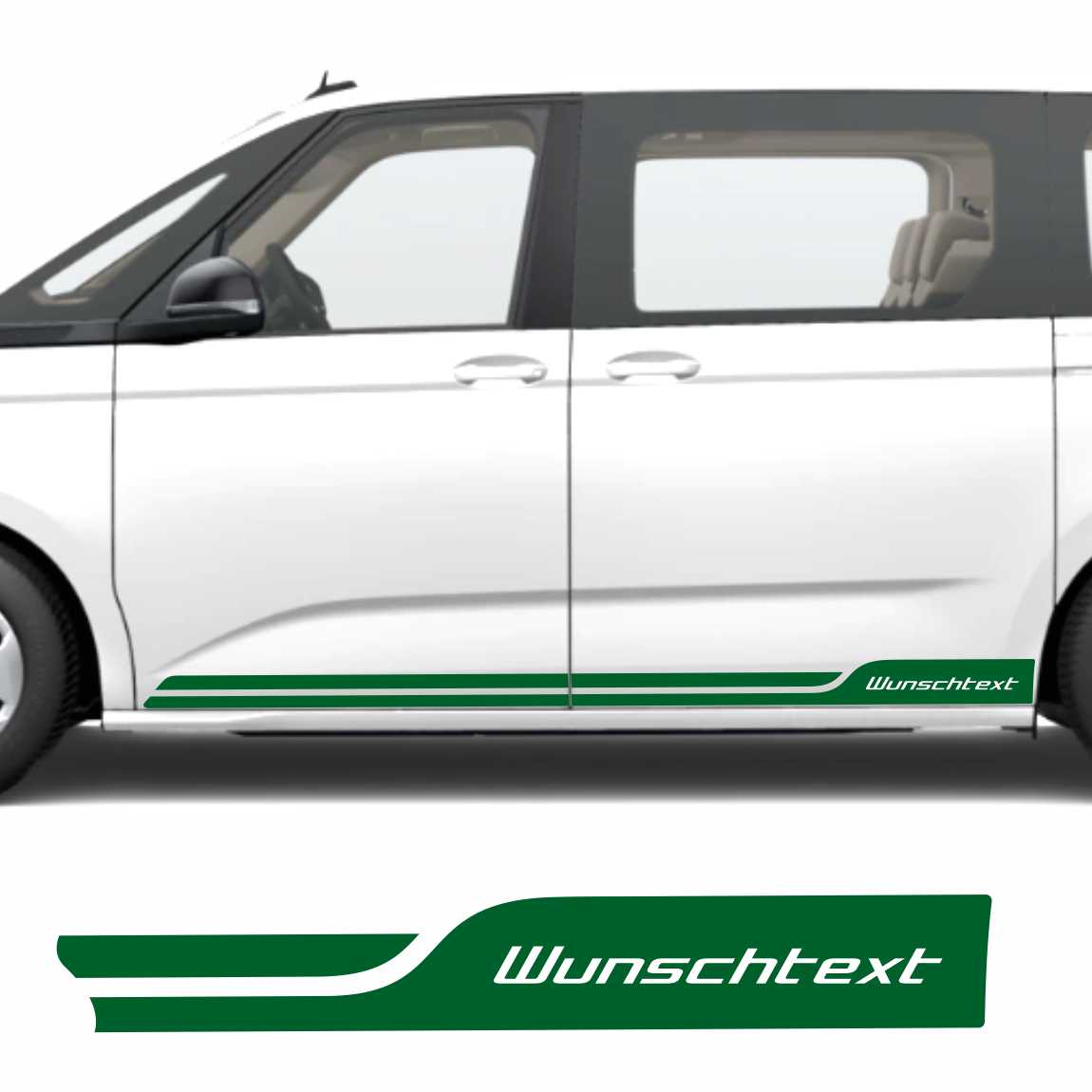 Seitenstreifen Zierstreifen mit Wunschtext passend für VW T7 Multivan