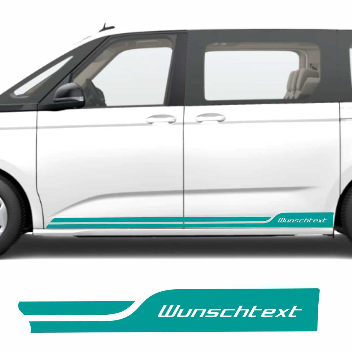 Seitenstreifen Zierstreifen mit Wunschtext passend für VW T7 Multivan